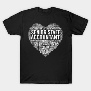 Senior Staff Accountant Heart T-Shirt